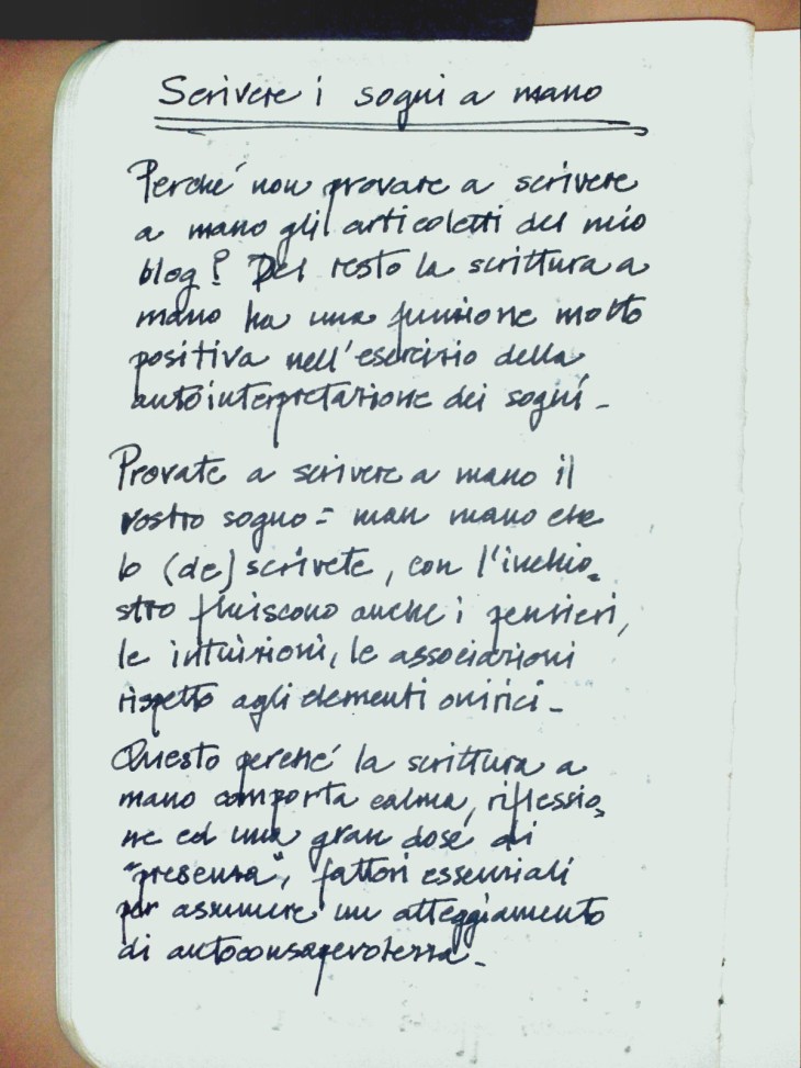 handwriting e sogni 1