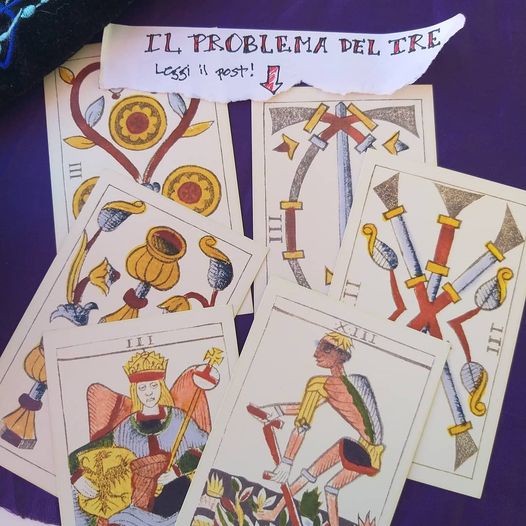 Tarocchi con il numero tre